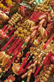 Vietnam, Hanoi, Tet Lunar New Year, holiday decorations for sale
