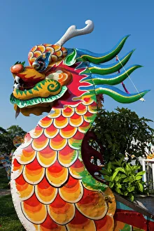 Vietnam Collection: Vietnam, Hue, dragon excursion boats, Perfume River