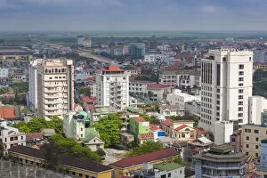 Vietnam, Hue, elevated city view