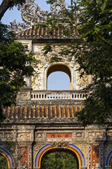 Vietnam Collection: Vietnam, Hue, Hue Imperial City, East Gate, Hien Nhon Gate detail