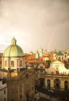 Images Dated 4th July 2007: View from 14th Century Old Town Bridge Tower, Karluv Most (Charles Bridge) Historical