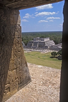 Majestic Prints: View from top of ancient Mayan structure in Chichen Itza. Central America, Mexico