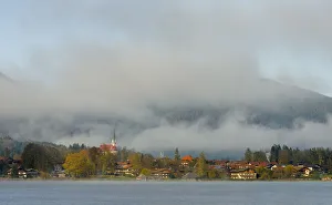Images Dated 14th August 2020: View towards Bad Wiessee. Lake Tegernsee near village Rottach Egern in the Bavarian Alps