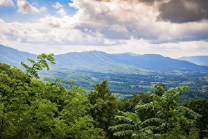 Great Smoky Mountain Prints: View from Blue Ridge Parkway, Smoky Mountains, USA