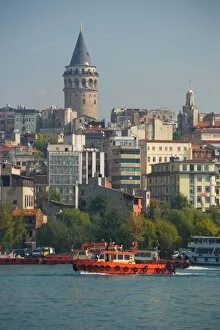 View Across the Bosporus to European side of Istanbul, Turkey