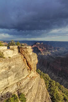 View from Bright Angel Point on the North Rim of Grand Canyon National Park, Arizona, USA