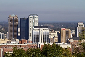 Birmingham Prints: View of the city of Birmingham taken from Vulcan Park, Alabama, USA