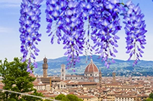 View of city center of Florence, Firenze, UNESCO World Heritage site, Tuscany, Italy