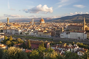 View of city from Piazza Michelangelo, Florence, Tuscany, Italy
