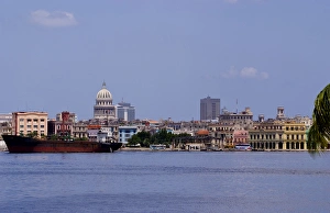 Images Dated 3rd February 2010: View of city scape skyline from river of Havana Cuba Habana