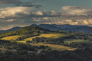 Afternoon Prints: View of Columbia plateau at sunset, Oregon