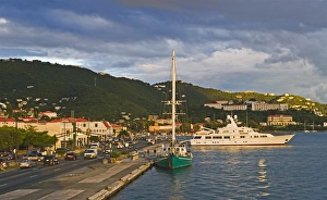East Caribbean Prints: A view dock side of St. Thomas on a warm evening