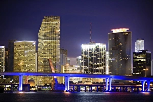 Miami Prints: View of downtown Miami, Florida, USA