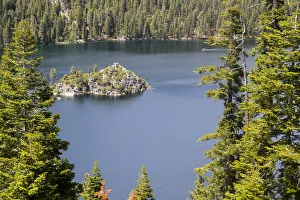Emerald Bay Prints: View towards Fannette Island from Inspiration Point, Emerald Bay, Lake Tahoe, California