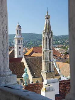 Transdanubia Prints: View from Firewatch Tower over the town. Sopron in Transdanubia in the west of Hungary