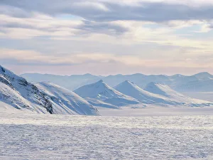Viewpoint Prints: View over Fridtjovbreen. Landscape in Van Mijenfjorden National Park