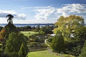 View over Government Gardens from Bath House, Rotorua, North Island, New Zealand