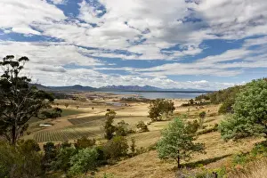 Freycinet Peninsula Prints: View of Great Oyster Bay and Freycinet Peninsula on Tasmania. Australia, Tasmania