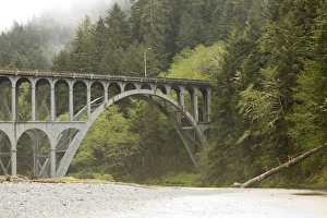 Images Dated 24th April 2007: View of historic bridge near Haceta Head Lighthouse - State Park. Near Florence, Oregon