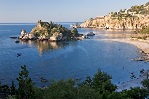 Images Dated 1st May 2010: View of Isola Bella island, Taormina, Sicily, Italy