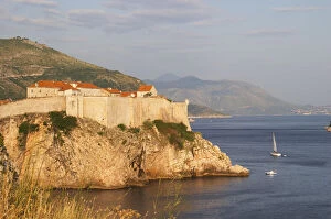 Images Dated 15th July 2006: A view of the Lovrijenac Fort and the sea, mountains in the background Dubrovnik, old city