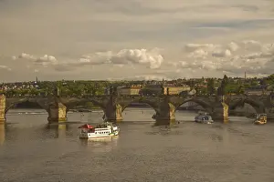Historical Center Prints: View from Manesuv most Bridge, Historical Center of Prague-UNESCO World Cultural