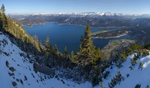 Foothill Prints: The view from Mt. Fahrenberg-Kopf towards lake Walchensee