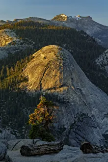 Monolith Prints: View of North Dome from Glacier Point at sunset, Yosemite National Park, California