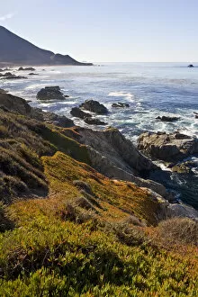 View of ocean south of Carmel near Big Sur, California