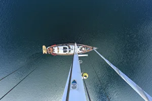 Yacht Prints: view from Odysseus, PR 90 foot sailing yacht, San Diego, CA, USA