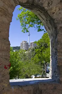 Images Dated 28th May 2010: View from Palace of the Shirvanshahs oer city Baku with television tower, Azerbaijan