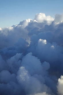 Plane Prints: View from plane of clouds near Sydney, New South Wales, Australia - aerial