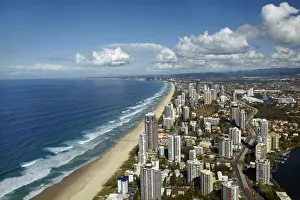 Shoreline Prints: View From Q1 Skyscraper, Surfers Paradise, Gold Coast, Queensland, Australia