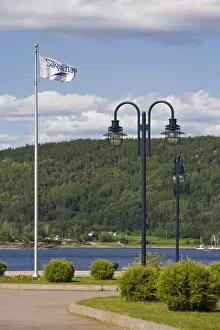 View of the Saguenay River from the port of La Baie (Ville Saguenay.)