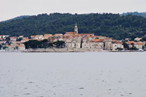 Images Dated 8th July 2006: View across the sea on the town of Korcula on the island of the same name where Marco