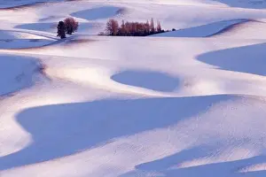 Images Dated 9th May 2011: View from Steptoe Butte of rolling hills covered in winter snow in Whitman County