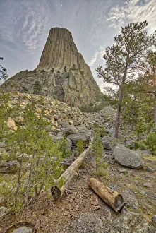 Images Dated 13th August 2018: View from the surrounding area of the Devils Tower near Sundance, Wyoming, USA