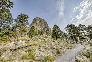 Images Dated 13th August 2018: View from the surrounding area of the Devils Tower near Sundance, Wyoming, USA