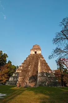 Ston Prints: A view of Temple I, also known as the Temple of the Giant Jaguar