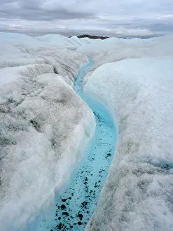 Frozen Prints: View towards terminal moraine and foreland of the ice sheet