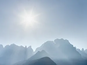Images Dated 30th April 2021: View from Val Rendena towards the Brenta Dolomites, UNESCO World Heritage Site