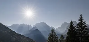 Images Dated 30th April 2021: View from Val Rendena towards the Brenta Dolomites, UNESCO World Heritage Site