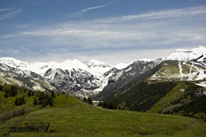 Telluride Prints: View of valley driving into Telluride, Colorado