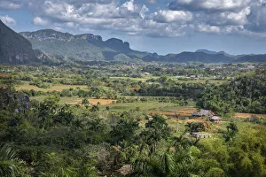 Janis Miglavs Prints: View of Vinales Valley seen from Hotel Los Jazmines viewpoint, Vinales, Cuba