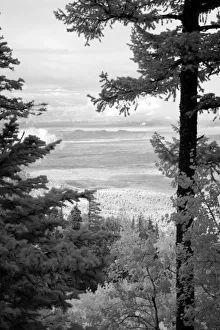 Black And White Prints: View west from crest of Sandia, Mountains, Albuquerque, New Mexico, USA