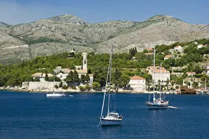 Views around Otok Lopud Island, one of the Elaphite Islands from Dubrovnik, Southeastern
