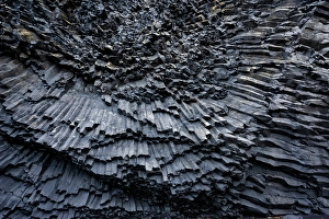 Basalt Prints: Vik, Iceland. Close view of basalt rock