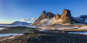 Vikurfjall mountain and the Ring Road in southeastern Iceland