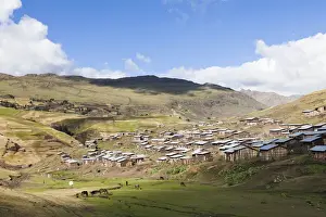 The village Amiwalka near Semien Mountains National Park, Ethiopia
