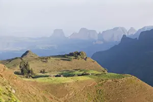 Amhara Prints: The village Amiwalka near Semien Mountains National Park, Ethiopia